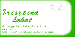 krisztina lakat business card